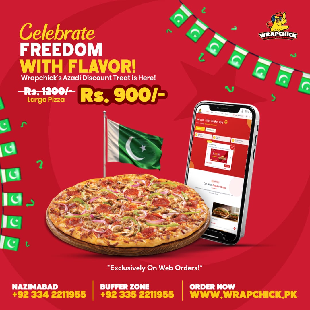 Azadi Special Large Pizza Deal - Independence Day Discount - Image 1